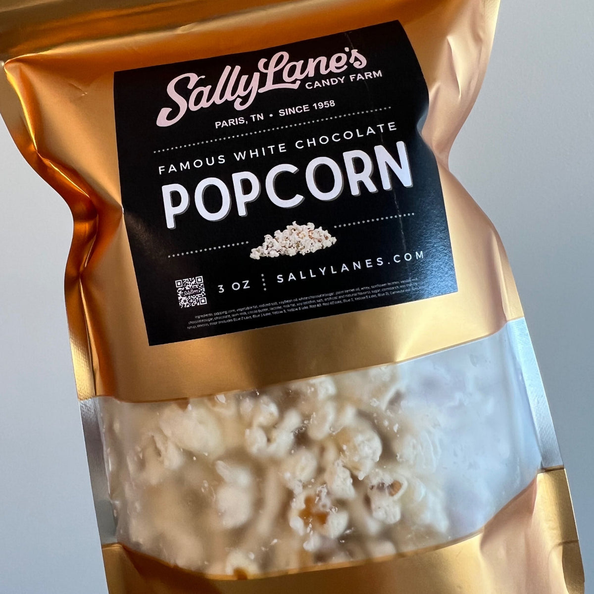Famous White Chocolate Popcorn – Sally Lane's Candy Farm