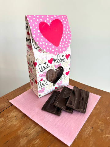 Valentine's Box Dark Chocolate Bark
