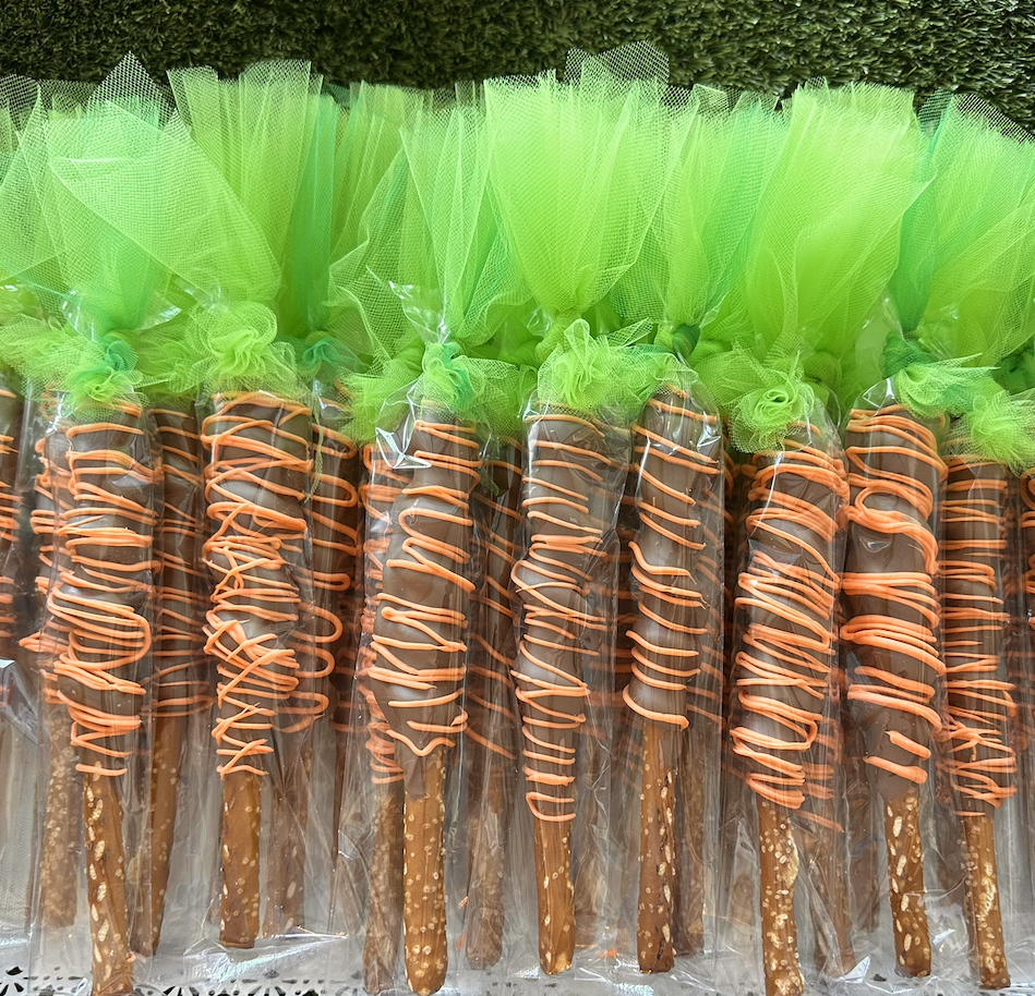 Carrot - Milk Chocolate Caramel Pretzel Rods