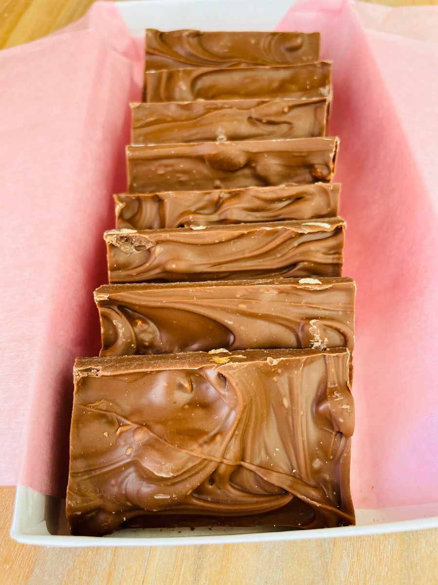 Milk Chocolate Bark w/Pecans Sally Lane's Candy Farm